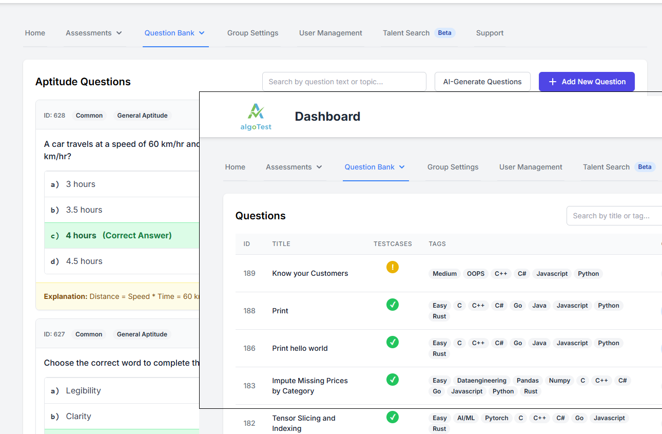 Assessment Builder UI