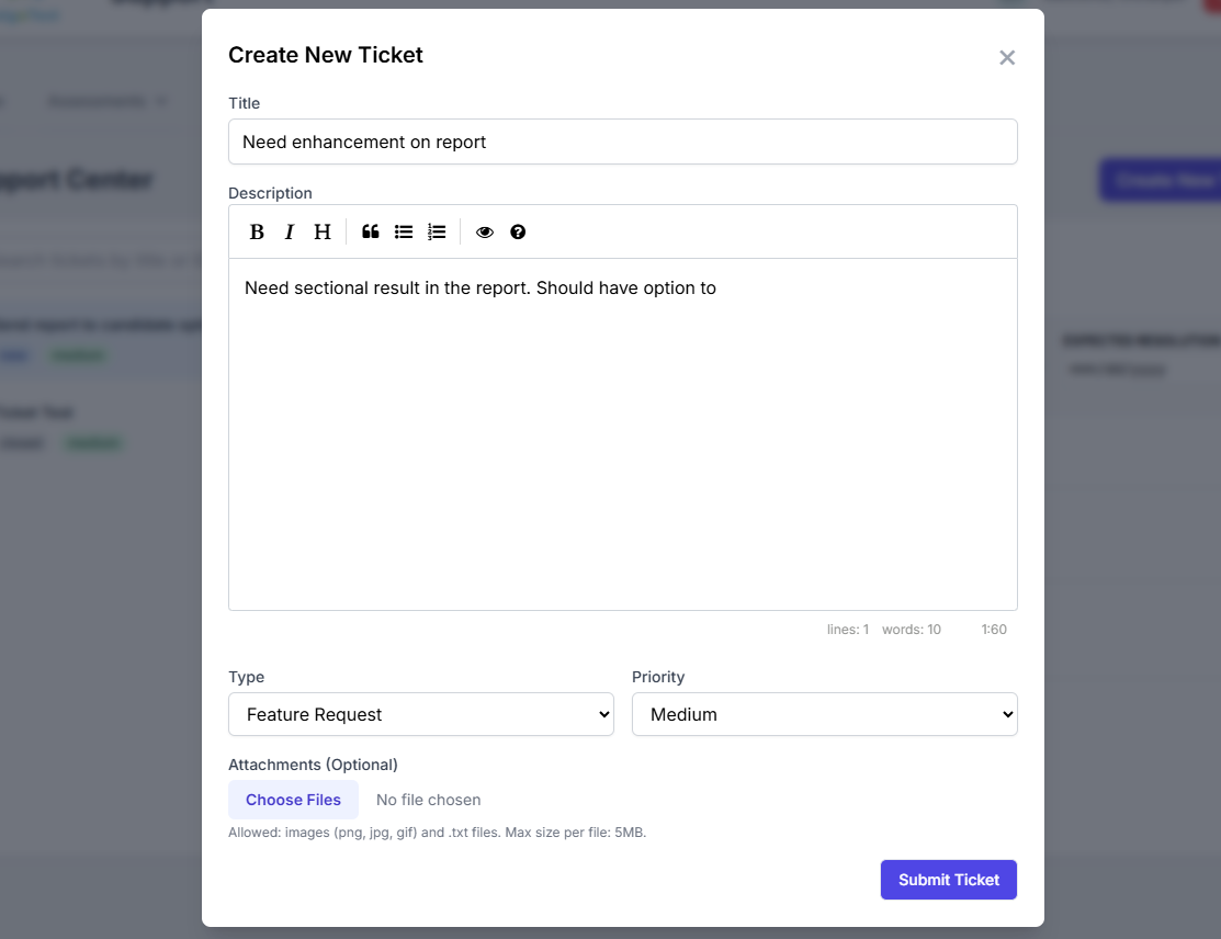 Assessment Builder UI